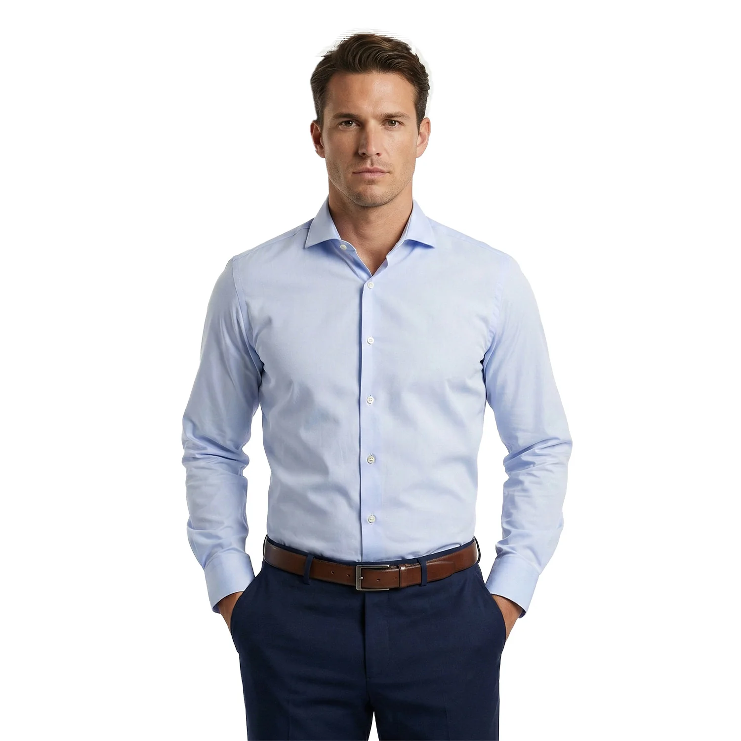 CAMISA LISA CELESTE