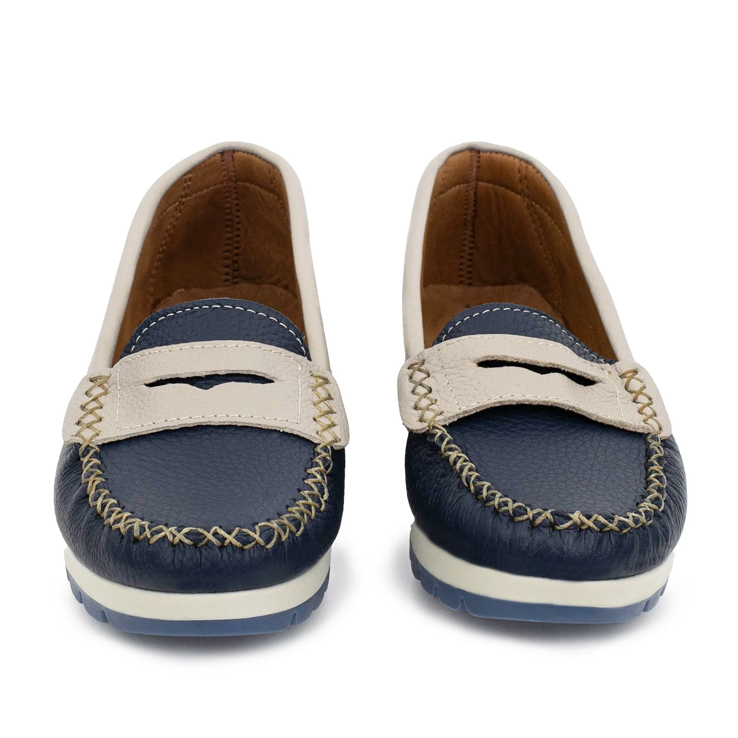 MOCASIN PAMPA AZUL Y BEIGE - Image 5