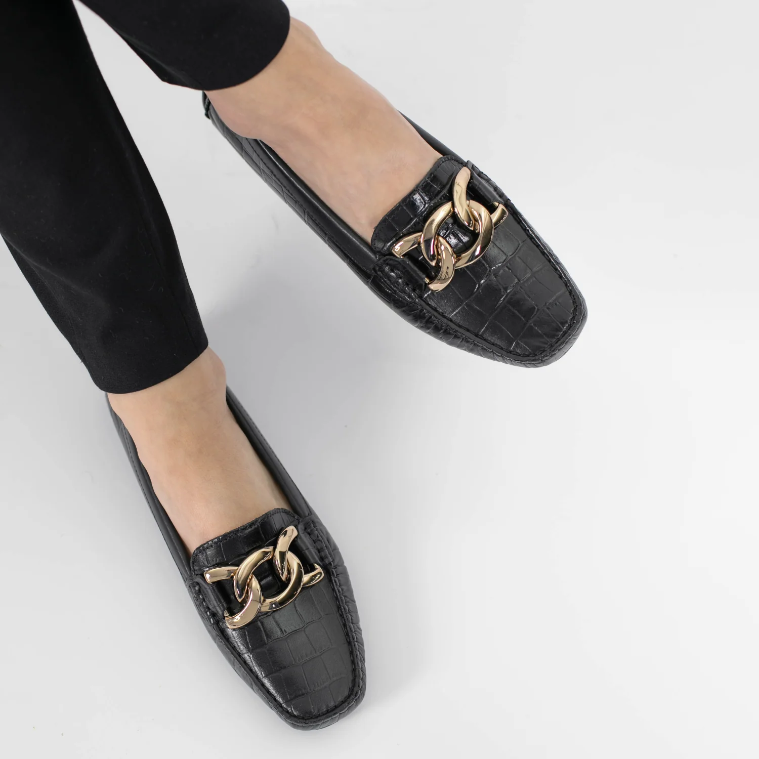 MOCASIN BAMBA NEGRO CROCO - Image 6