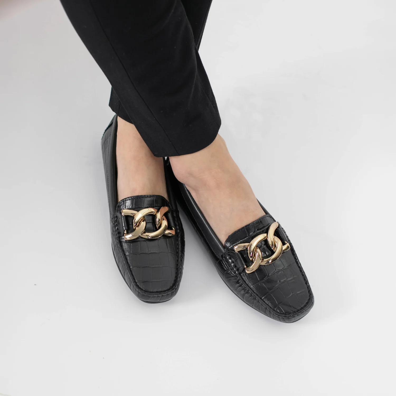 MOCASIN BAMBA NEGRO CROCO - Image 7