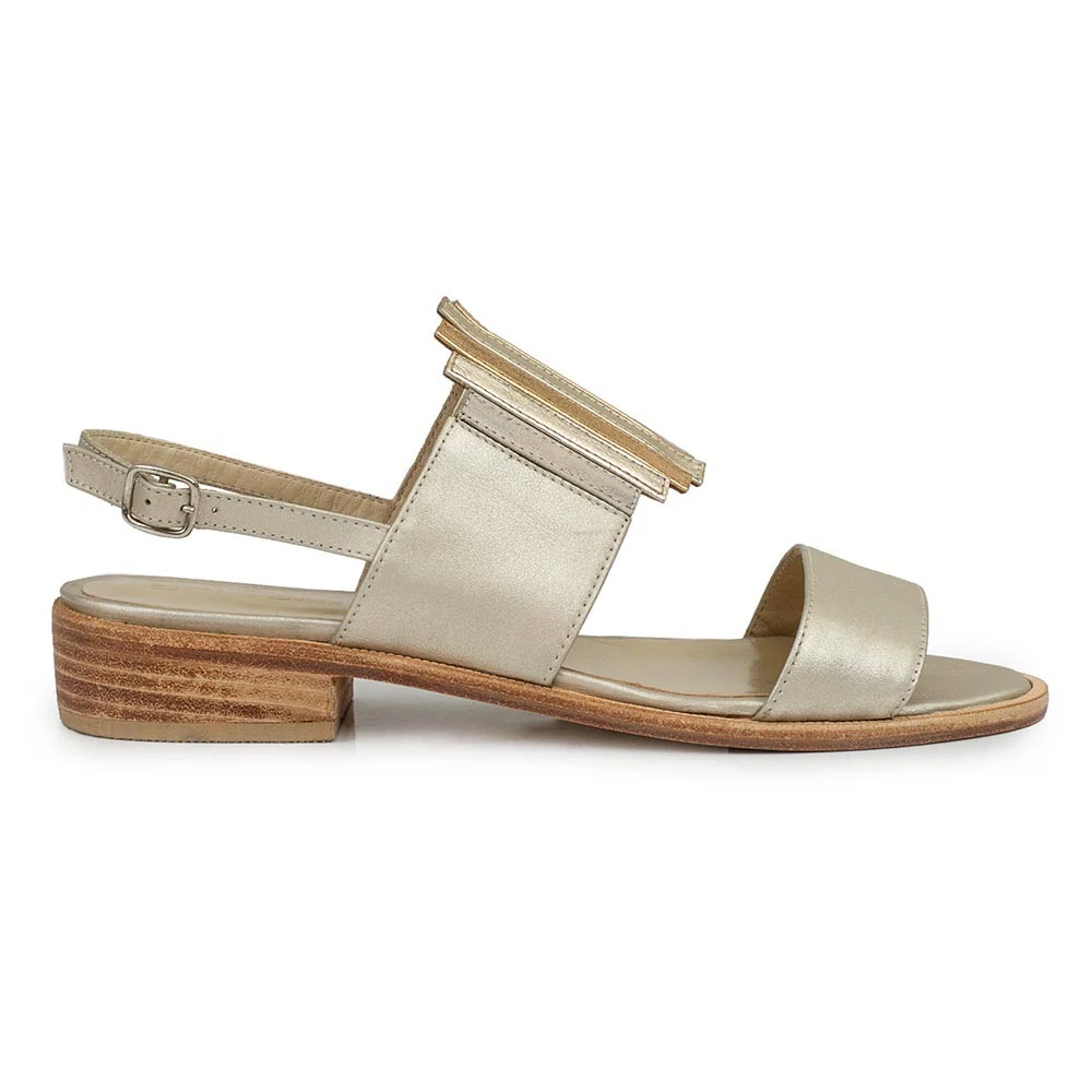 SANDALIA SATIN BEIGE