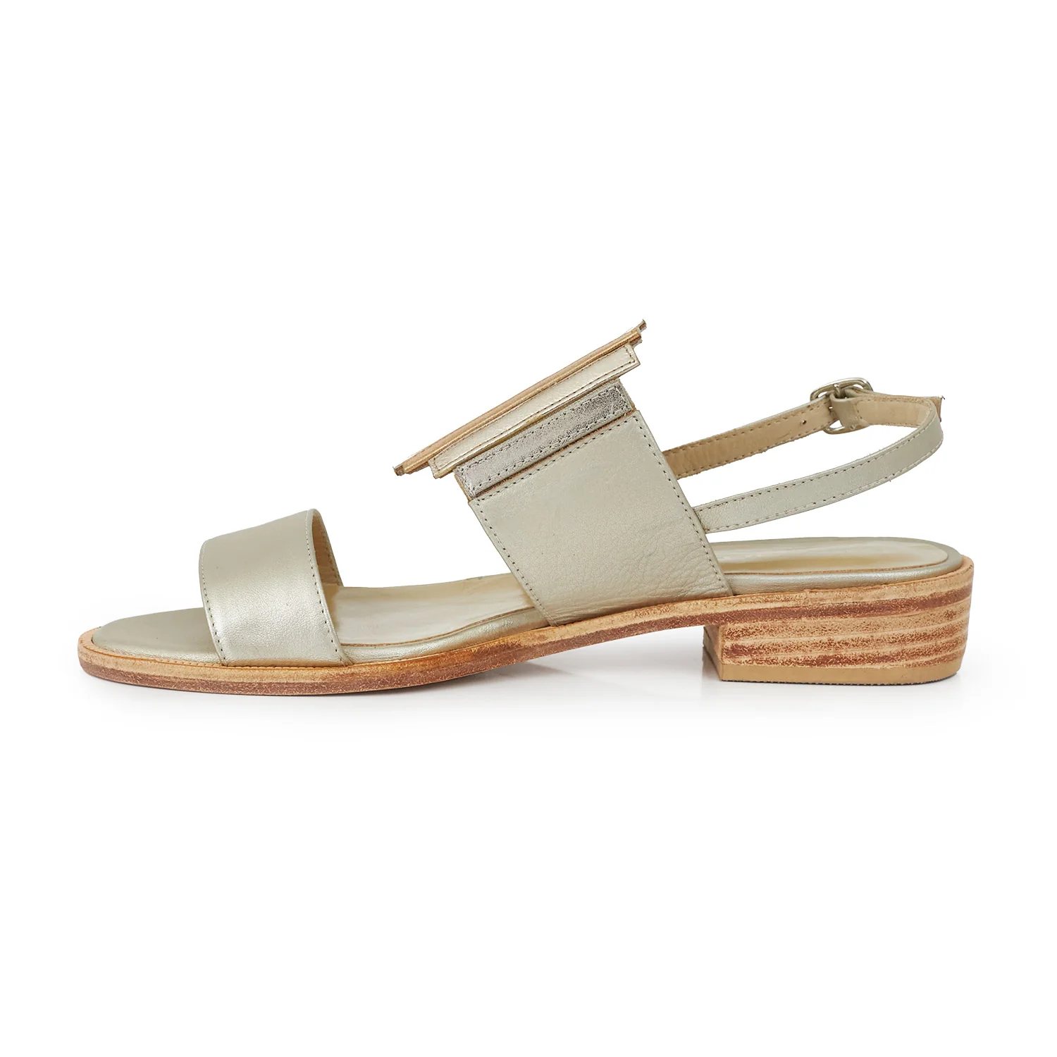 SANDALIA SATIN BEIGE - Image 2