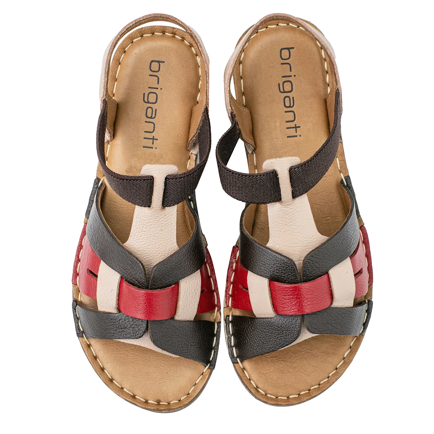 SANDALIA RINA MARRON Y BORDO - Image 5