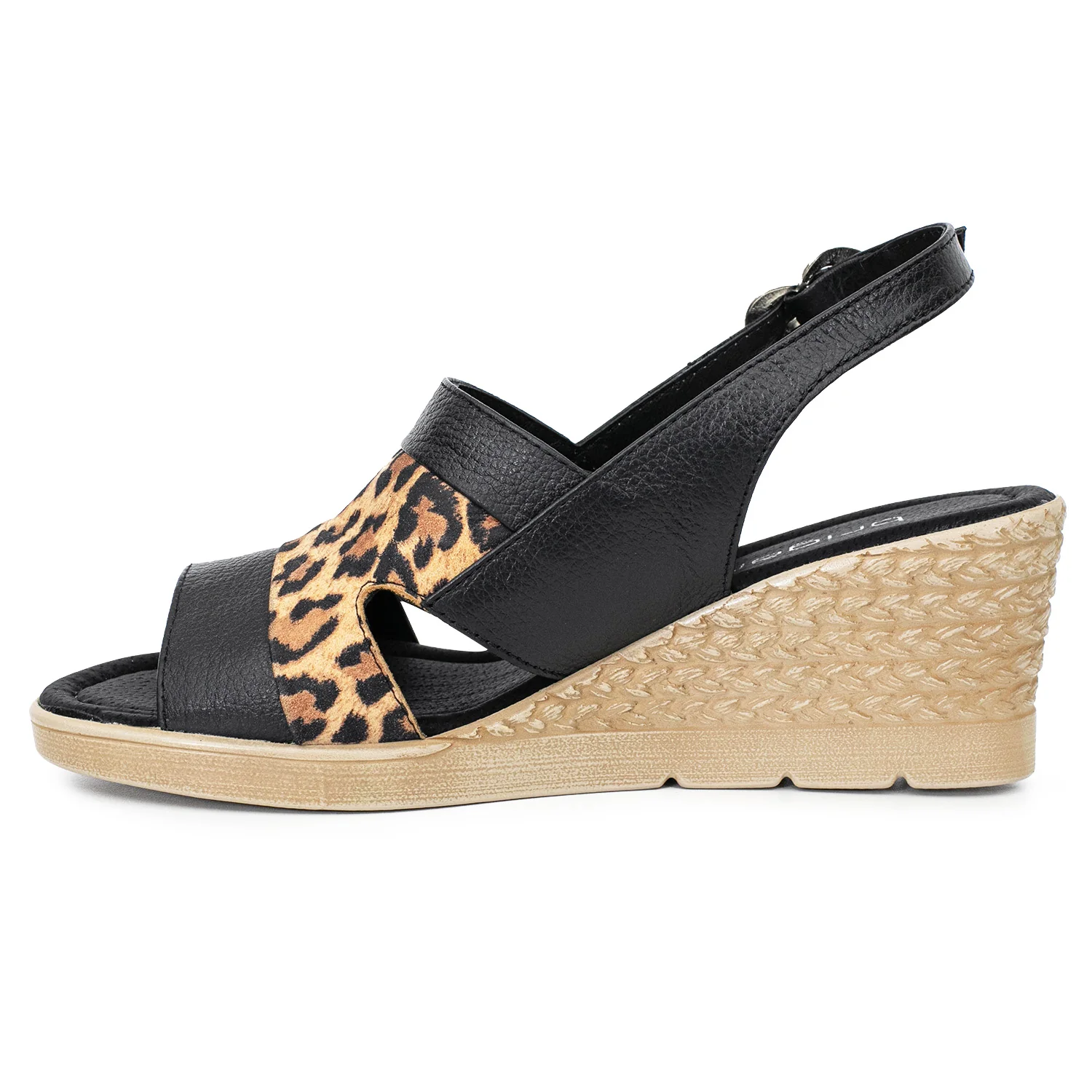 SANDALIA TARRAGONA NEGRA LEOPARDO - Image 2