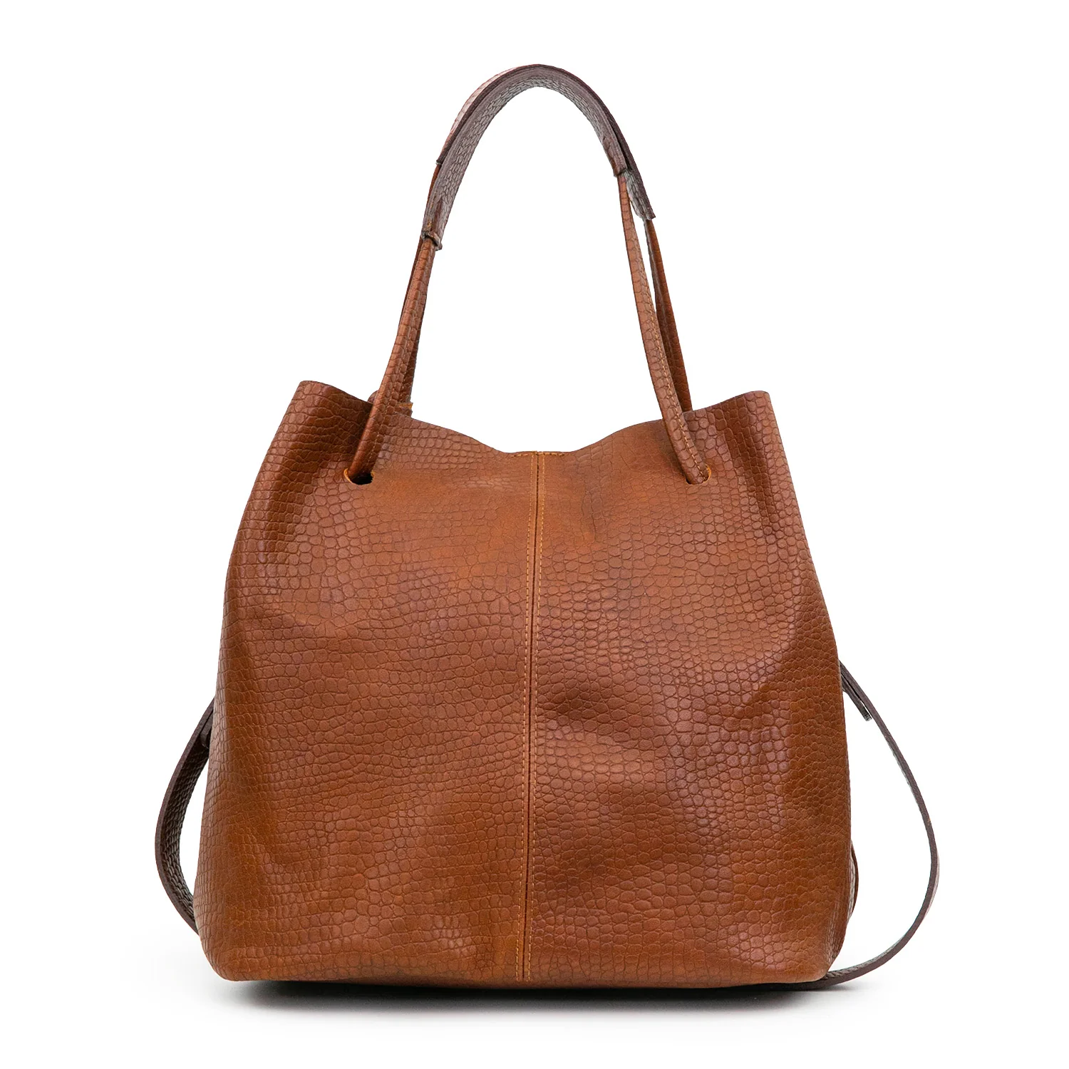 CARTERA LINERA MARRON CROCO - Image 2