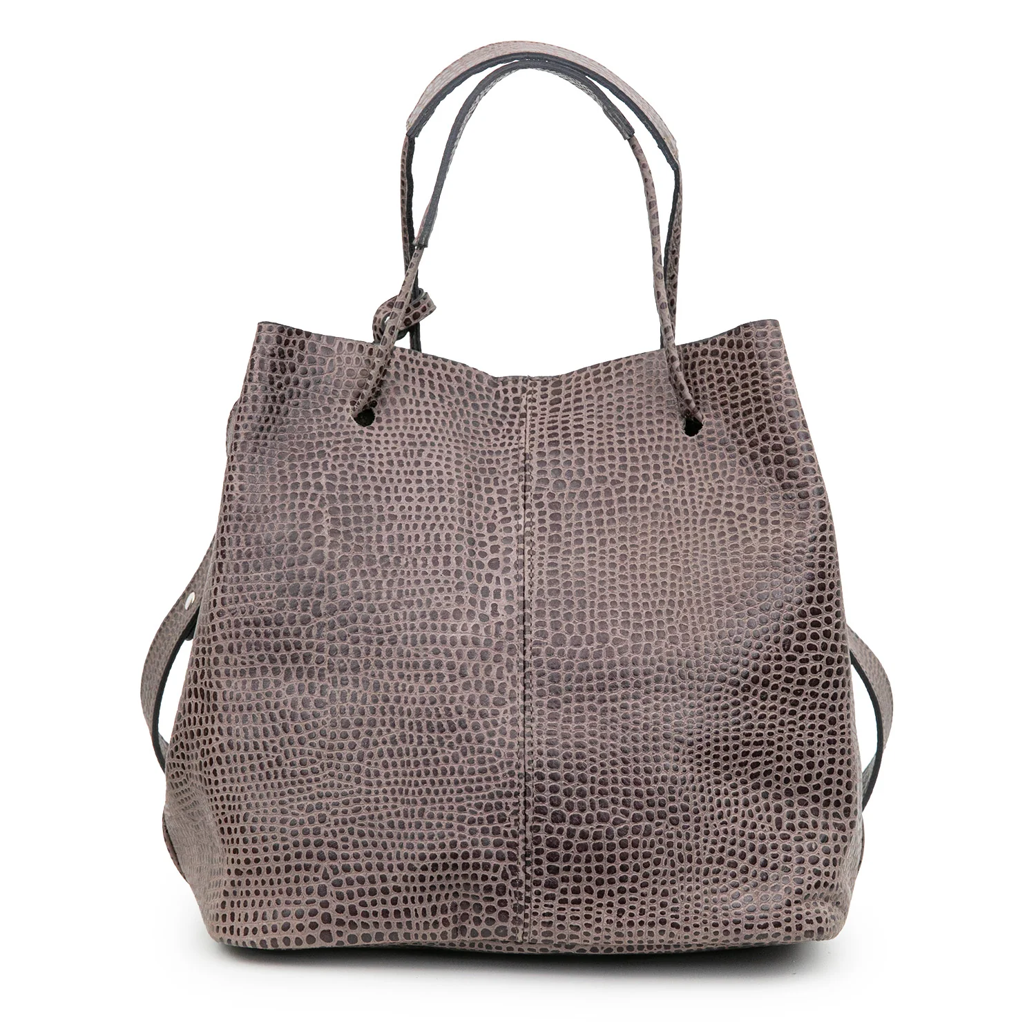 CARTERA LINERA GRIS CROCO - Image 2