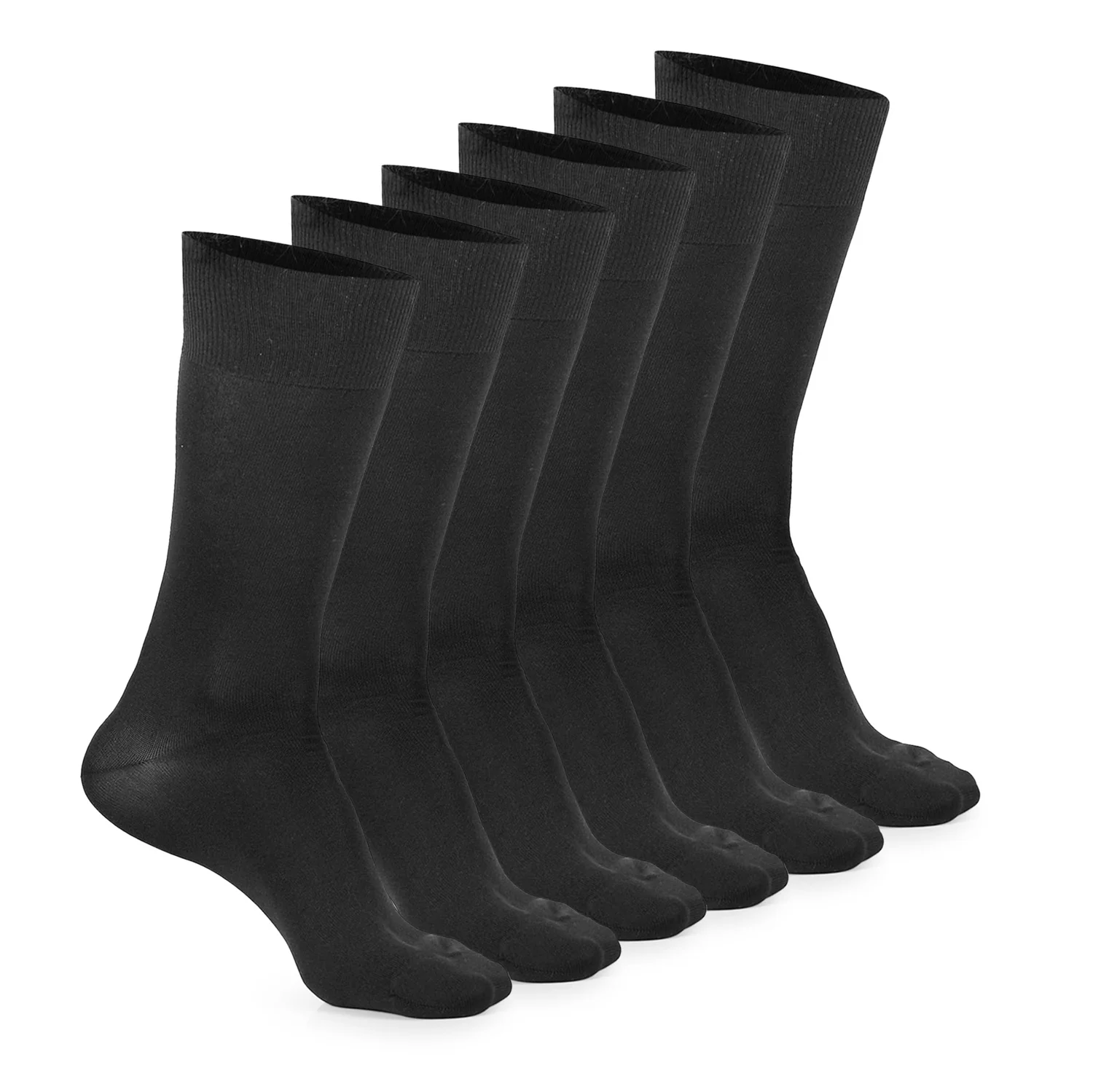PACK X6 MEDIAS NEGRAS DE HILO